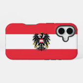 Österreichische Flagge iPhone 16 Hülle (Rückseite (Horizontal))