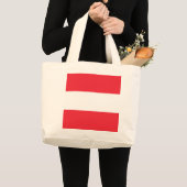 Österreichische Flagge Jumbo Stoffbeutel (Vorderseite (Produkt))