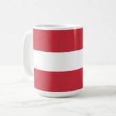 Österreichische Flagge Kaffeetasse (Vorderseite Links)