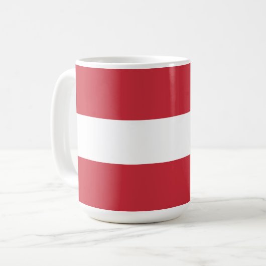 Österreichische Flagge Kaffeetasse (Vorderseite Links)