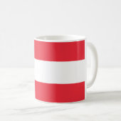 Österreichische Flagge Kaffeetasse (VorderseiteRechts)