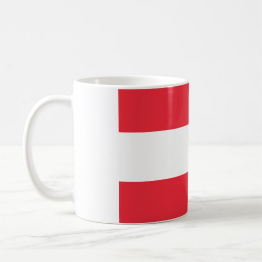 Österreichische Flagge Kaffeetasse (Links)