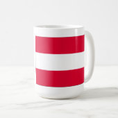 Österreichische Flagge Kaffeetasse (VorderseiteRechts)