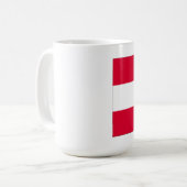 Österreichische Flagge Kaffeetasse (Vorderseite Links)