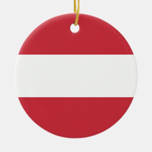 Österreichische Flagge Keramik Ornament (Vorne)