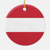 Österreichische Flagge Keramik Ornament (Hinten)