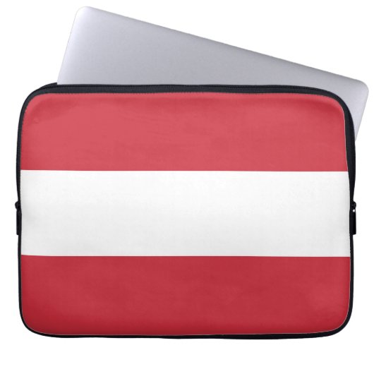 Österreichische Flagge Laptopschutzhülle (Vorderseite)