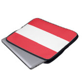 Österreichische Flagge Laptopschutzhülle (Vorne Knopf)