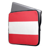 Österreichische Flagge Laptopschutzhülle (Vorderseite Links)