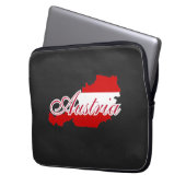 Österreichische Flagge Laptopschutzhülle (Vorderseite Links)