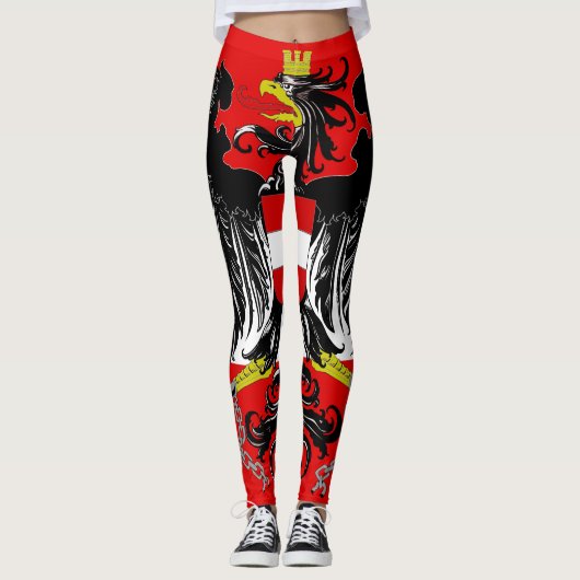 Österreichische Flagge Leggings (Vorderseite)