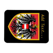 Österreichische Flagge Magnet (Horizontal)