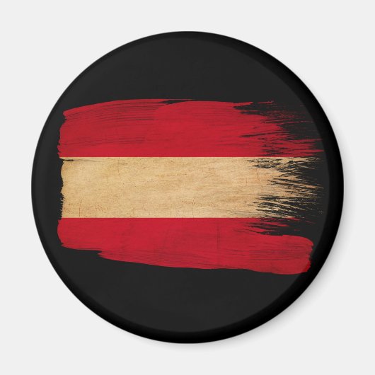 Österreichische Flagge Magnet (Vorne)
