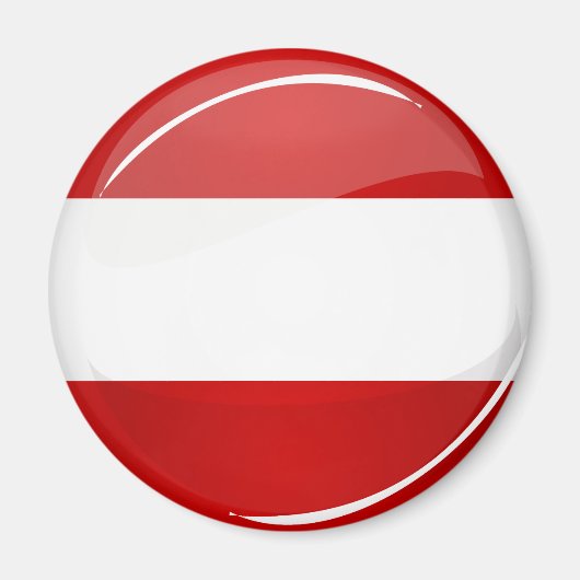 Österreichische Flagge Magnet (Vorne)