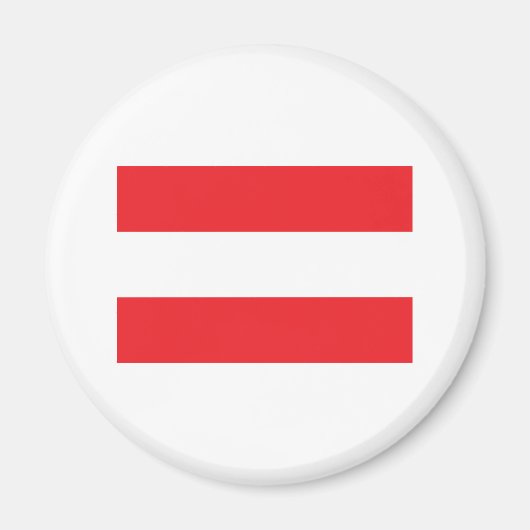 Österreichische Flagge Magnet (Vorne)