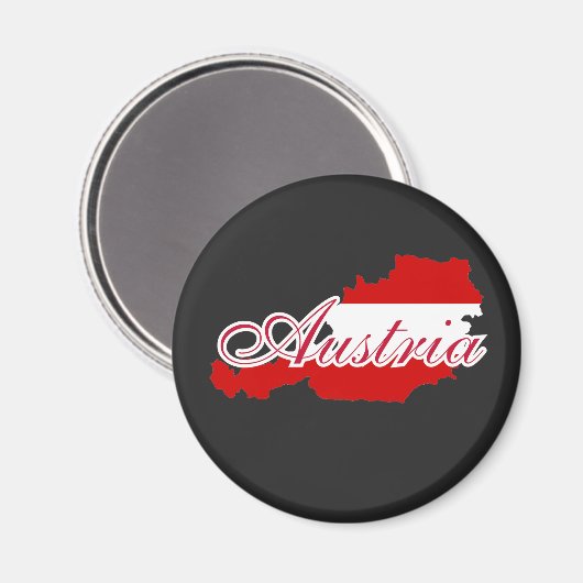 Österreichische Flagge Magnet (Vorderseite/Rückseite)