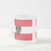 Österreichische Flagge Mattglastasse (Vorderseite Links)