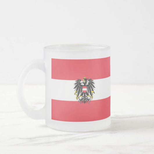 Österreichische Flagge Mattglastasse (Links)