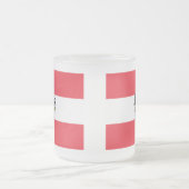 Österreichische Flagge Mattglastasse (Mittel)