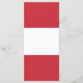 Österreichische Flagge Menükarte (Vorderseite)