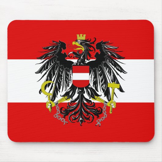 Österreichische Flagge Mousepad (Vorne)
