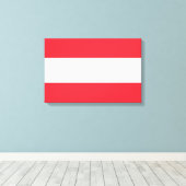 Österreichische Flagge (Österreich) Canvas Print Leinwanddruck (Insitu (Holzboden))