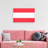Österreichische Flagge (Österreich) Canvas Print Leinwanddruck (Insitu (Wohnzimmer))