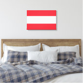 Österreichische Flagge (Österreich) Canvas Print Leinwanddruck (Insitu (Schlafzimmer))