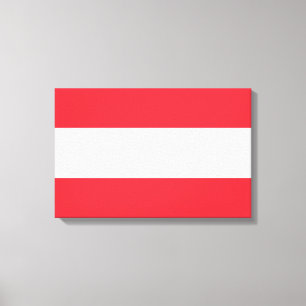 Österreichische Flagge (Österreich) Canvas Print Leinwanddruck