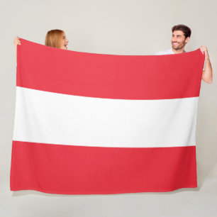 Österreichische Flagge (Österreich) Fleece Blanket