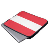 Österreichische Flagge (Österreich) Laptopschutzhülle (Vorne Knopf)