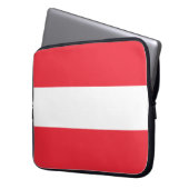 Österreichische Flagge (Österreich) Laptopschutzhülle (Vorderseite Links)