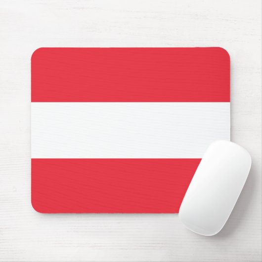Österreichische Flagge (Österreich) Mauspad (Mit Mouse)