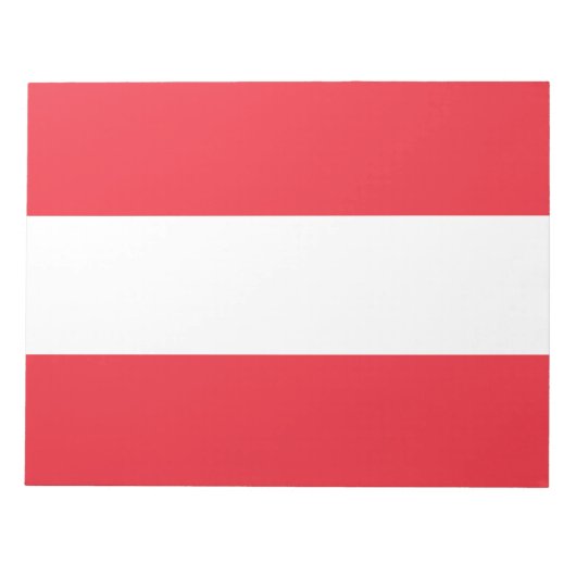 Österreichische Flagge (Österreich) Notepad Notizblock (Vorderseite)