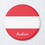 Österreichische Flagge & Österreich - Reise-/Sport Magnet<br><div class="desc">Österreich Kühlschrankmagnet mit österreichischer Flagge - Liebe meines Landes,  Reise,  Ferienkollektion für Patrioten / Sportfans</div>