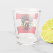 Österreichische Flagge / Österreicher Landpatrioti Schnapsglas (Rückseite)