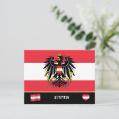 Österreichische Flagge / Österreichische Landesrei Postkarte (Stehend Vorderseite)
