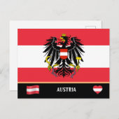 Österreichische Flagge / Österreichische Landesrei Postkarte (Vorne/Hinten)