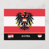 Österreichische Flagge / Österreichische Landesrei Postkarte (Vorderseite)