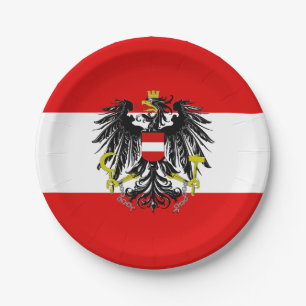 Österreichische Flagge Pappteller