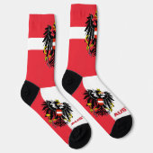 Österreichische Flagge Patriotisch, Nachhaltiges Ö Socken (Rechts)