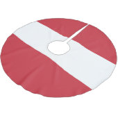 Österreichische Flagge Polyester Weihnachtsbaumdecke (Schrägansicht)