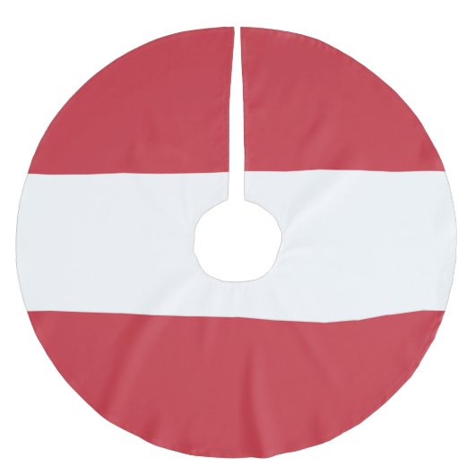 Österreichische Flagge Polyester Weihnachtsbaumdecke (Vorderseite)