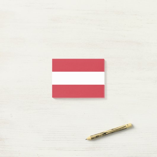 Österreichische Flagge Post-it Klebezettel (Auf Schreibtisch)