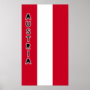 Österreichische Flagge Poster