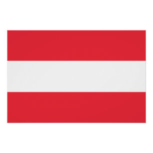 Österreichische Flagge Poster