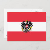 Österreichische Flagge Postkarte (Vorne/Hinten)