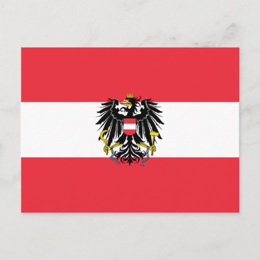 Österreichische Flagge Postkarte (Vorderseite)
