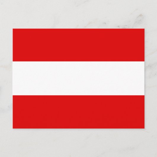 Österreichische Flagge Postkarte (Vorderseite)