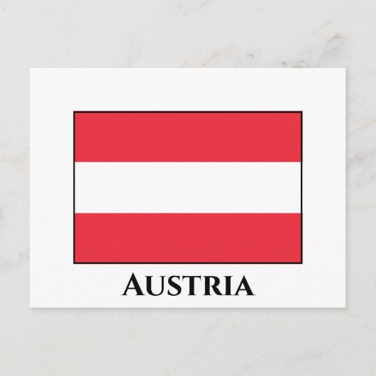 Österreichische Flagge Postkarte (Vorderseite)